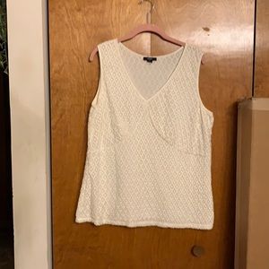 Alfani woman plus size stretchy white sleeveless tunic, 1X